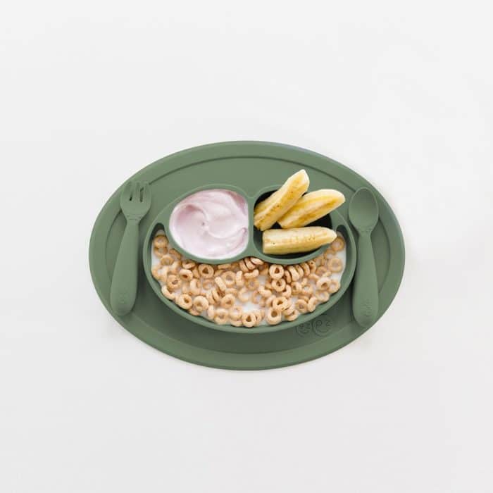 ezpz szilikon osztott tanyer oliva zold uzsonna