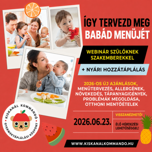 Így tervezd meg babád menüjét WEBINÁRIUM + ÉLŐ kérdezési lehetőség 2026. június 23. + NYÁRI BABAMENÜK