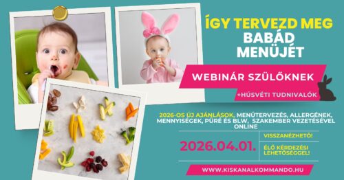 Így tervezd meg babád menüjét WEBINÁRIUM + ÉLŐ kérdezési lehetőség 2026. ápr. 1. + HÚSVÉTI BABAMENÜK