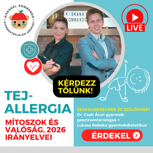 Gyerekkori tejallergia: mítoszok és valóság:  Július 14.  16:30